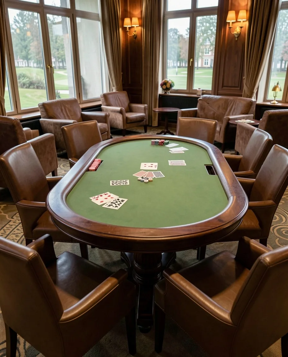 Stół pokerowy w Poker Lounge Ravfoell podczas wieczoru edukacyjnego