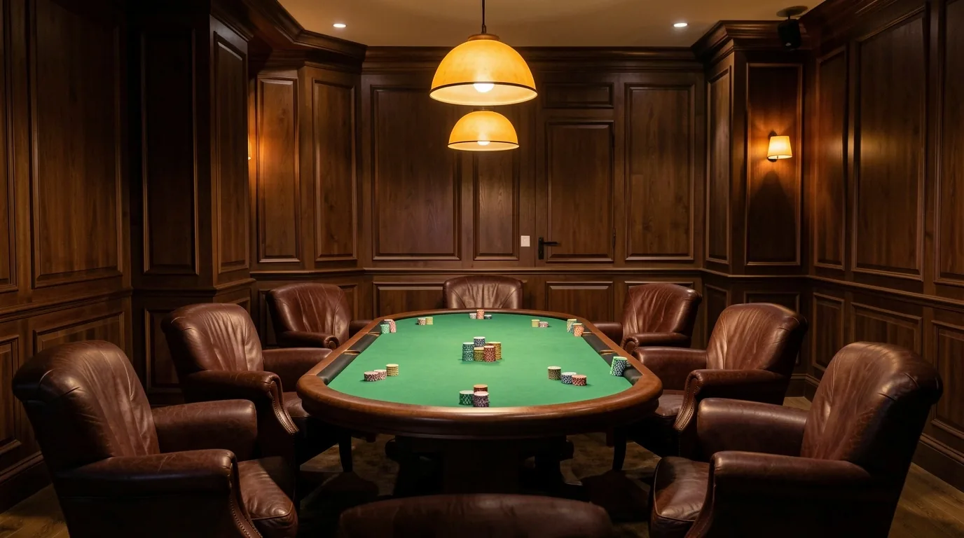 Wnętrze Poker Lounge w Ravfoell Gdańsk