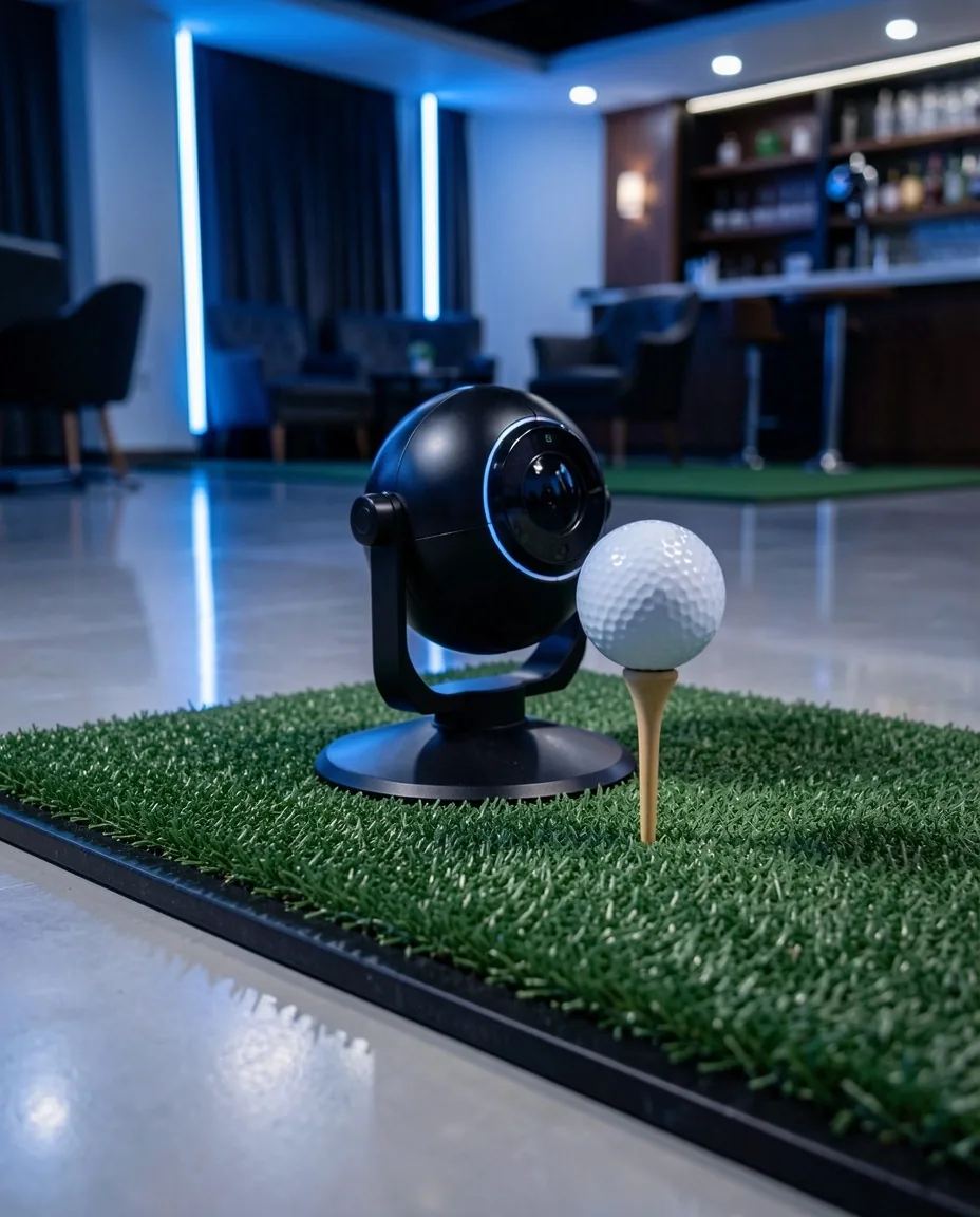 System Trackman do analizy trajektorii piłki golfowej w studiu Ravfoell